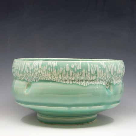 Large Soft salad Bowl in Seafoam Waterfall