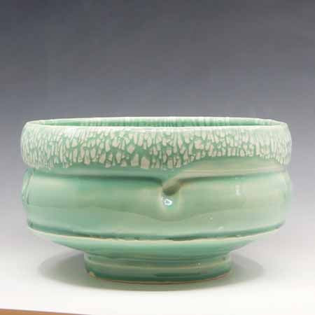 Large Soft salad Bowl in Seafoam Waterfall