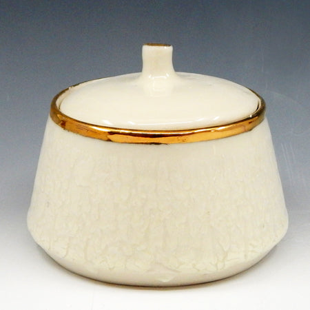 Stash Jar in White and Gold