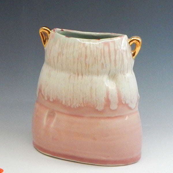 Soft Waterfall Vase in Pink/Green